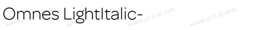 Omnes LightItalic字体转换